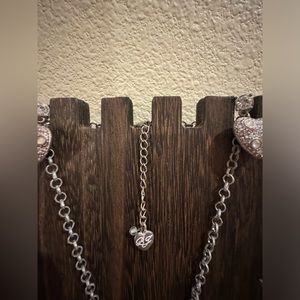 Betsey Johnson Heart necklace with earrings